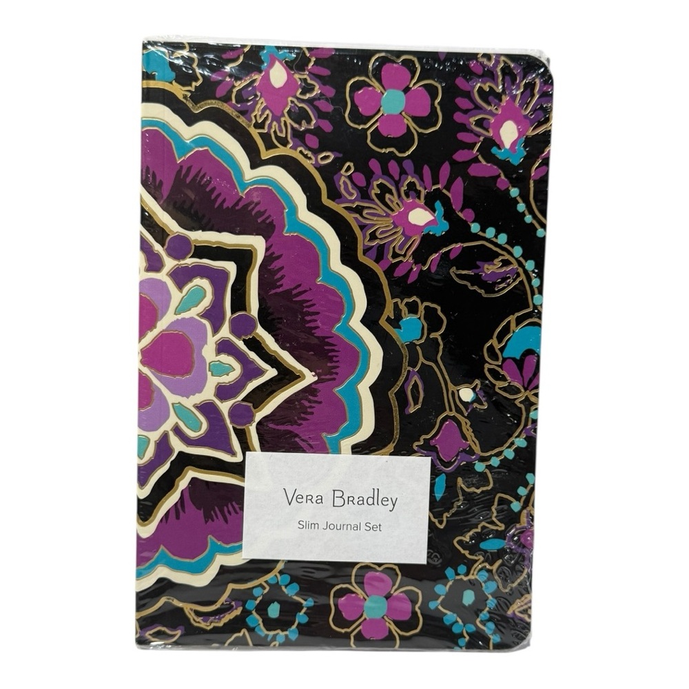 Vera Bradley Slim Journal Set – Lilac Medallion – New
